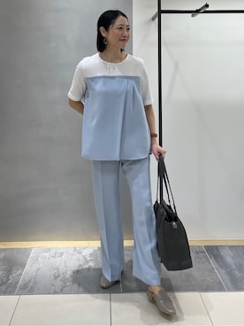 「HusHusH（ハッシュアッシュ）のアイテム（パンツ）」を使った、shihoさん（レディース・160cm）の春コーディネート