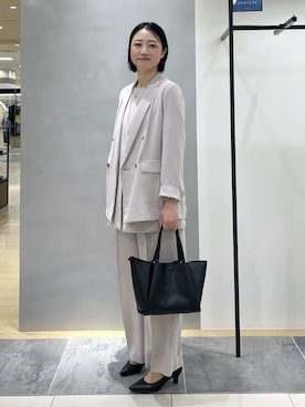 「HusHusH（ハッシュアッシュ）のアイテム（パンツ）」を使った、shihoさん（レディース・160cm）の春コーディネート