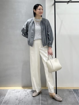 「INDIVI（インディヴィ）のアイテム（ブルゾン）」を使った、shihoさん（レディース・160cm）の春コーディネート