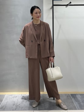 「TAKEO KIKUCHI（タケオキクチ）のアイテム（パンツ）」を使った、shihoさん（レディース・160cm）の春コーディネート