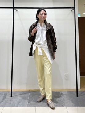 「INDIVI（インディヴィ）のアイテム（ブルゾン）」を使った、shihoさん（レディース・160cm）の春コーディネート