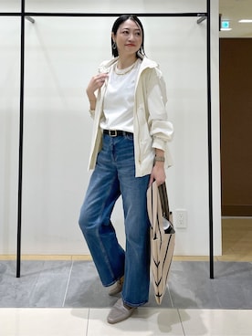 「INDIVI（インディヴィ）のアイテム（ブルゾン）」を使った、shihoさん（レディース・160cm）の春コーディネート