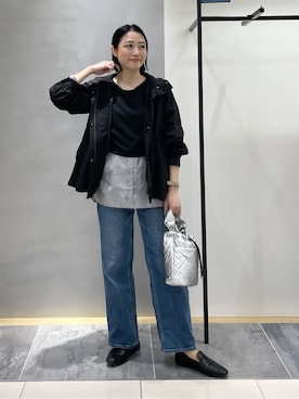 「INDIVI（インディヴィ）のアイテム（ブルゾン）」を使った、shihoさん（レディース・160cm）の冬コーディネート