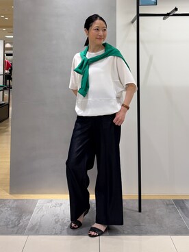 「アイテム（アンサンブル、グリーン系）」を使った、shihoさん（レディース・160cm）の夏コーディネート