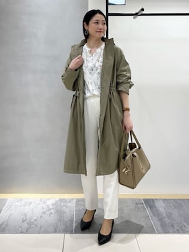 「アイテム（モッズコート）」を使った、shihoさん（レディース・160cm）の春コーディネート