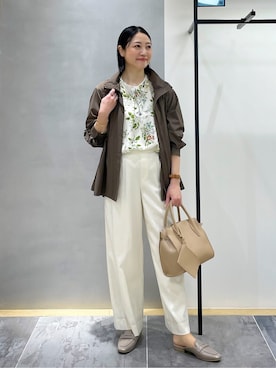 「INDIVI（インディヴィ）のアイテム（ブルゾン）」を使った、shihoさん（レディース・160cm）の春コーディネート