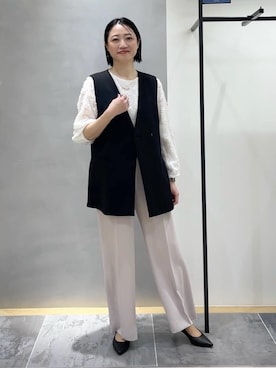 「HusHusH（ハッシュアッシュ）のアイテム（パンツ）」を使った、shihoさん（レディース・160cm）の春コーディネート