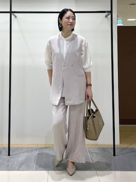 「HusHusH（ハッシュアッシュ）のアイテム（パンツ）」を使った、shihoさん（レディース・160cm）の春コーディネート