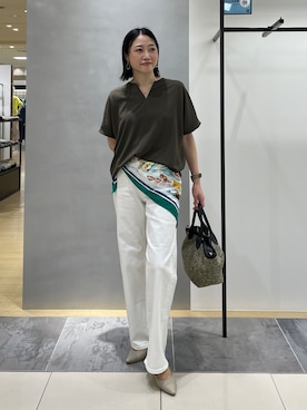 「UNTITLED（アンタイトル）のアイテム（シャツ/ブラウス）」を使った、shihoさん（レディース・160cm）の夏コーディネート