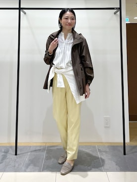 「INDIVI（インディヴィ）のアイテム（ブルゾン）」を使った、shihoさん（レディース・160cm）の春コーディネート