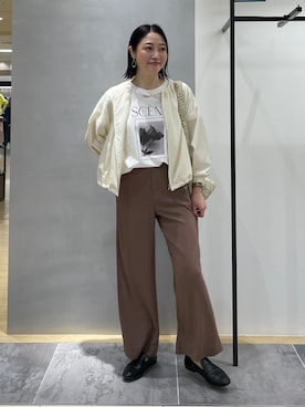 「INDIVI（インディヴィ）のアイテム（ブルゾン）」を使った、shihoさん（レディース・160cm）の春コーディネート