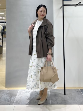 「INDIVI（インディヴィ）のアイテム（ブルゾン）」を使った、shihoさん（レディース・160cm）の春コーディネート