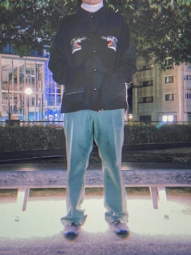 「RADIALL（ラディアル）のアイテム（ジャケット/アウター）」を使った、yutarou909さん（メンズ・170cm）の冬コーディネート