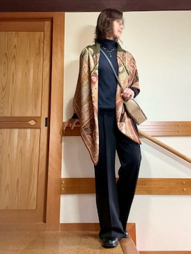 「アイテム（ストール/ショール）」を使った、youさん（レディース・158cm）の秋コーディネート