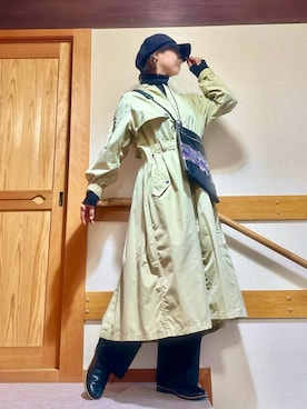 「アイテム（キャスケット）」を使った、youさん（レディース・158cm）の冬コーディネート