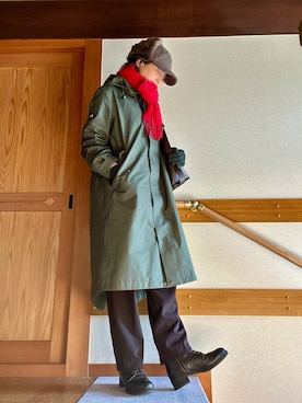 「アイテム（モッズコート）」を使った、youさん（レディース・158cm）の冬コーディネート