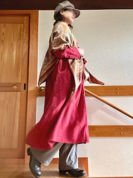 「アイテム（キャスケット）」を使った、youさん（レディース・158cm）の秋コーディネート