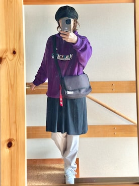 「アイテム（キャスケット）」を使った、youさん（レディース・158cm）の秋コーディネート