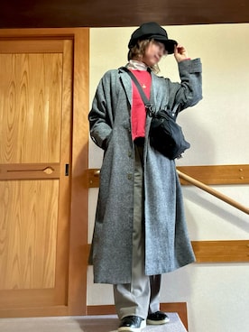 「アイテム（キャスケット）」を使った、youさん（レディース・158cm）の冬コーディネート