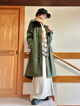 「AIGLE（エーグル）のアイテム」を使った、youさん（レディース・158cm）の冬コーディネート