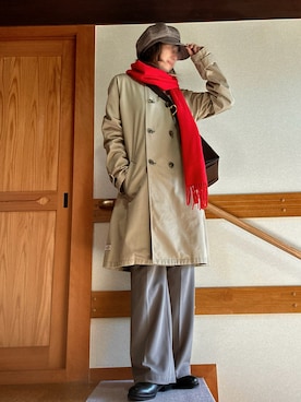 「アイテム（キャスケット）」を使った、youさん（レディース・158cm）の冬コーディネート