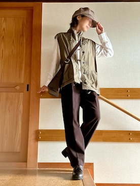 「アイテム（キャスケット）」を使った、youさん（レディース・158cm）の秋コーディネート