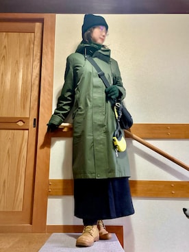「アイテム（モッズコート）」を使った、youさん（レディース・158cm）の冬コーディネート