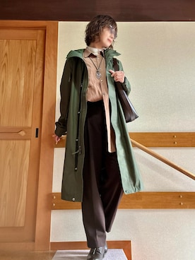 「アイテム（モッズコート）」を使った、youさん（レディース・158cm）の秋コーディネート