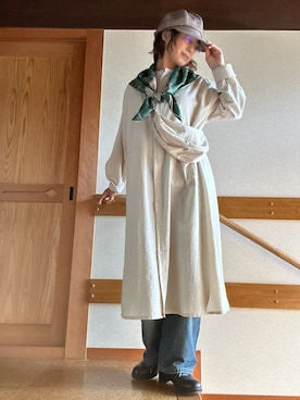 「アイテム（キャスケット）」を使った、youさん（レディース・158cm）の秋コーディネート