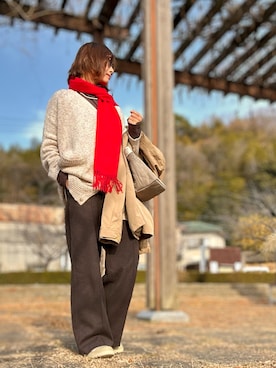 「アイテム（マウンテンパーカー）」を使った、youさん（レディース・158cm）の冬コーディネート