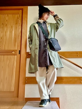 「アイテム（スウェットパンツ）」を使った、youさん（レディース・158cm）の冬コーディネート