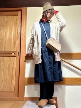 「OMNIGOD（オムニゴッド）のアイテム」を使った、youさん（レディース・158cm）の冬コーディネート