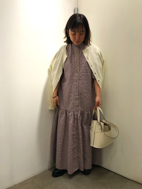 「ギンガムチェックワンピース」｜kyoka522さん（レディース・150cm）の春コーディネート