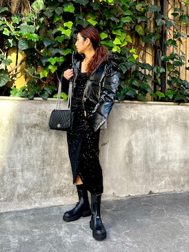 「服とコスメでなりたい自分に」｜「アイテム（ダウンジャケット/コート）」を使った、Fuji☺︎Kさん（レディース・154cm）の冬コーディネート
