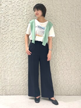 「インディヴィ」｜「アイテム（ブルゾン）」を使った、yukiさん（レディース・164cm）の春コーディネート