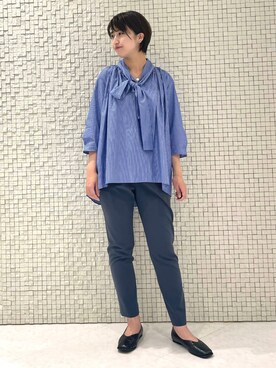 「ボウタイ」｜「アイテム（その他）」を使った、yukiさん（レディース・164cm）の秋コーディネート