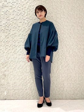 green label relaxing バルーンスリーブブルゾン size SHORTあり］バルーンスリーブ ブルゾン