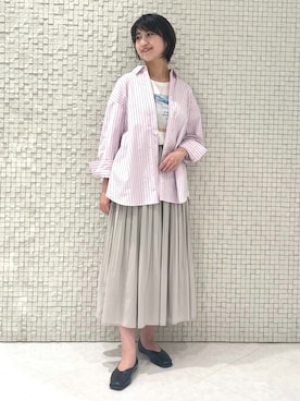 「インディヴィ」｜「アイテム（ブルゾン）」を使った、yukiさん（レディース・164cm）の春コーディネート