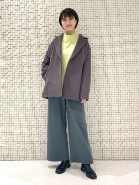 「インディヴィ」｜「アイテム（ダウンジャケット/コート）」を使った、yukiさん（レディース・164cm）の冬コーディネート