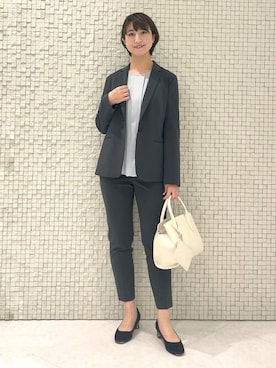 「お仕事コーデ」｜「アイテム（チェスターコート）」を使った、yukiさん（レディース・164cm）の冬コーディネート