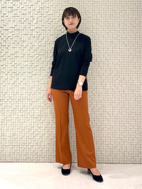 「アイテム（カーディガン/ボレロ、ブラウン系）」を使った、yukiさん（レディース・164cm）の秋コーディネート