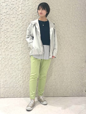 「インディヴィ」｜「アイテム（ブルゾン）」を使った、yukiさん（レディース・164cm）の春コーディネート