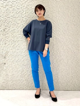 「インディヴィ」｜「アイテム（ブルゾン）」を使った、yukiさん（レディース・164cm）の秋コーディネート