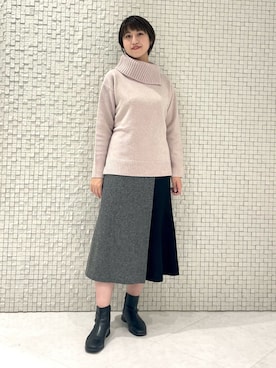 「インディヴィ」｜「アイテム（ダウンジャケット/コート）」を使った、yukiさん（レディース・164cm）の秋コーディネート