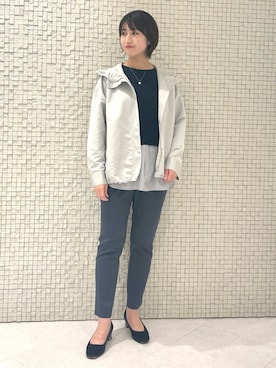 「インディヴィ」｜「アイテム（ブルゾン）」を使った、yukiさん（レディース・164cm）の春コーディネート