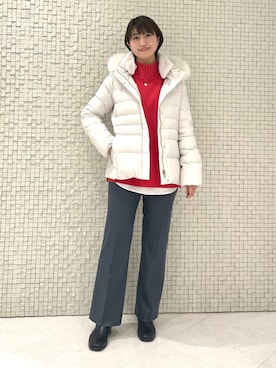 「インディヴィ」｜「アイテム（ダウンジャケット/コート）」を使った、yukiさん（レディース・164cm）の冬コーディネート