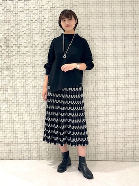 「インディヴィ」｜「アイテム（その他アウター）」を使った、yukiさん（レディース・164cm）の秋コーディネート