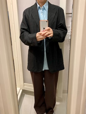 「COMOLI（コモリ）のアイテム（その他アウター）」を使った、hi10myさん（レディース・160cm）の春コーディネート