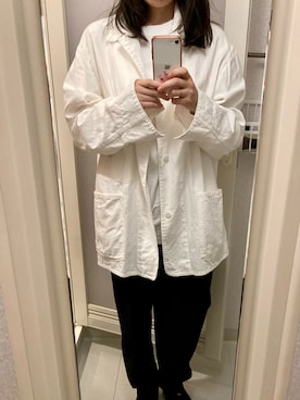 「COMOLI（コモリ）のアイテム（その他アウター）」を使った、hi10myさん（レディース・160cm）の春コーディネート