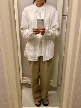 「JAMES PERSE（ジェームスパース）のアイテム（シャツ/ブラウス）」を使った、hi10myさん（レディース・160cm）の夏コーディネート